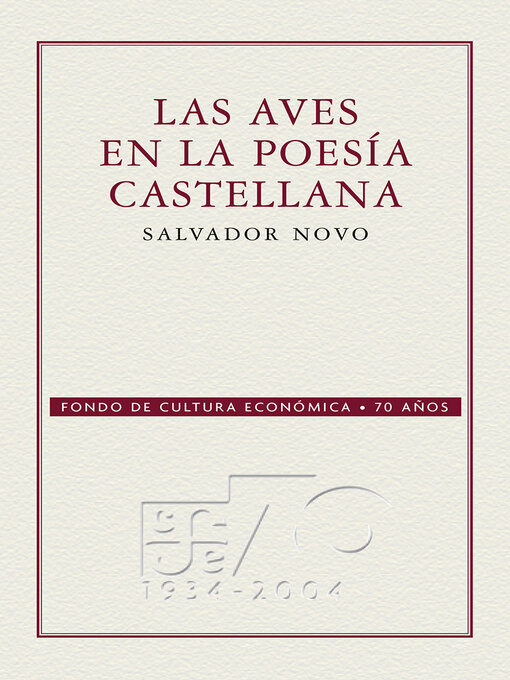 Title details for Las aves en la poesía castellana by Salvador Novo - Available